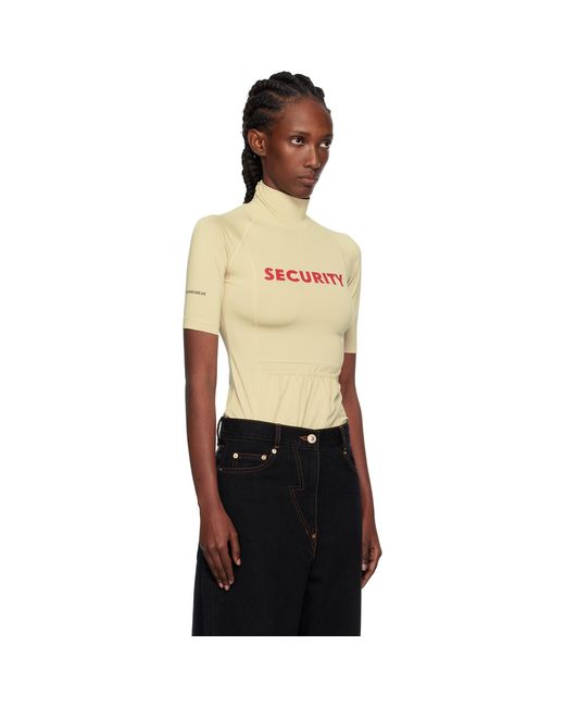 Haut 'Security' Jaune À Poches Pushbutton en coloris Black