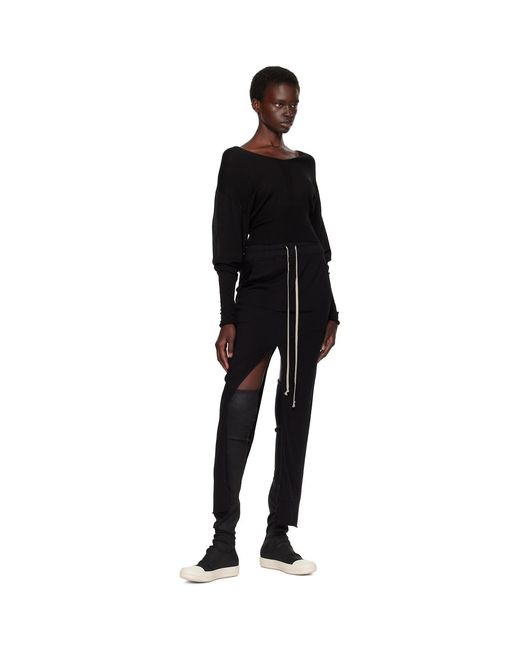 Rick Owens Black Tower Pull On Sliced Pillar Maxi Skirt