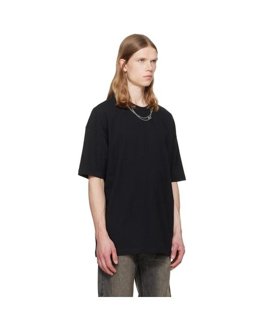 we11done Black Chain Necklace T-Shirt for men
