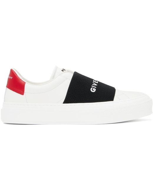 Givenchy White City Court Logo-embroidered Leather Low-top Trainers for men