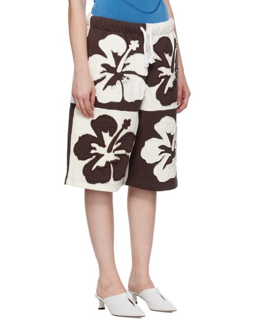 Abra Black Off- Flower Shorts