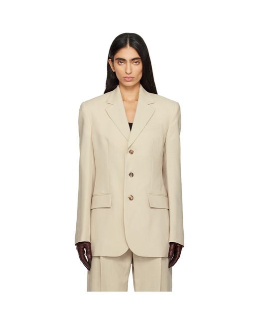 Wardrobe NYC Natural Light Longline Blazer