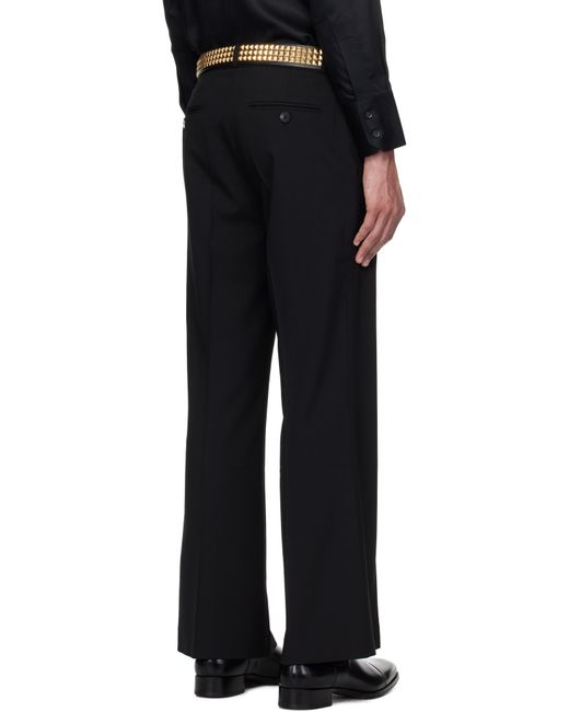 メンズ Ernest W. Baker ブラック ルーズフィット フレアパンツ Black