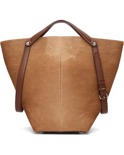 Maison Margiela Brown Tan Dress-Age Medium Tote