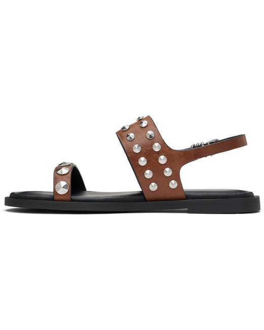 Rag & Bone Brown & Black Geo Stud Sandals