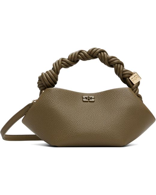 Ganni Brown Grained Mini Bou Bag