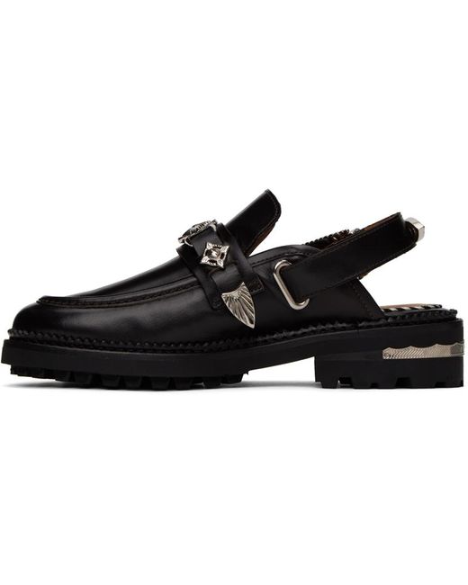 Toga Black Ssense Exclusive Leather Loafers