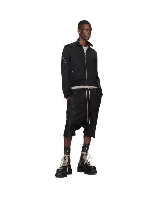 Rick Owens Black Temple Pull On Mega Tractor Boots for men
