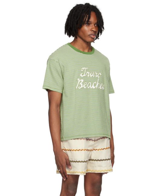 T-shirt 'truro' vert et blanc Bode pour homme en coloris Green