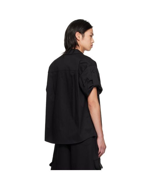 Simone Rocha Black Military Shirt for men