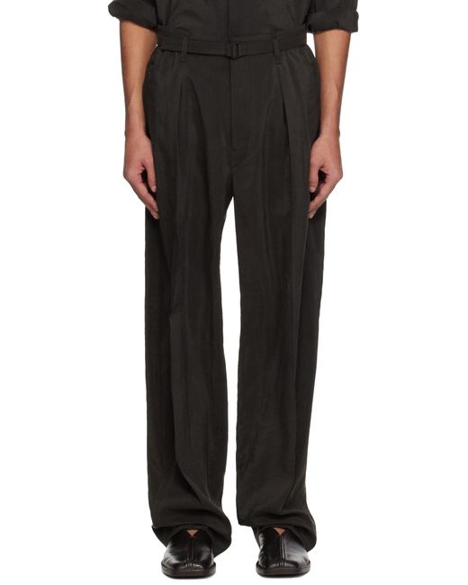 Pantalon Décontracté Brun À Ceinture Lemaire pour homme en coloris Black