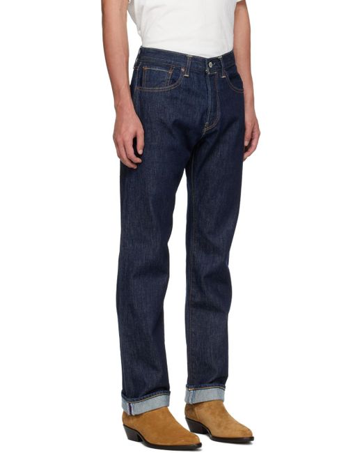 Re/done Blue Indigo 50s Straight Jeans for men