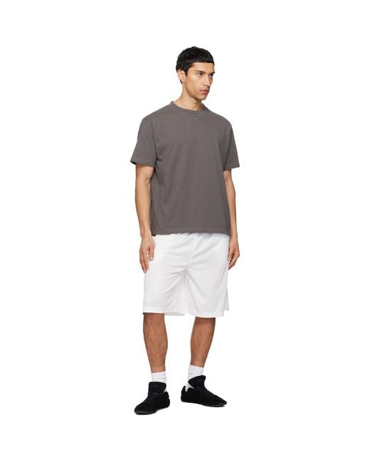 Courreges Gray Twisted Logo T-Shirt for men
