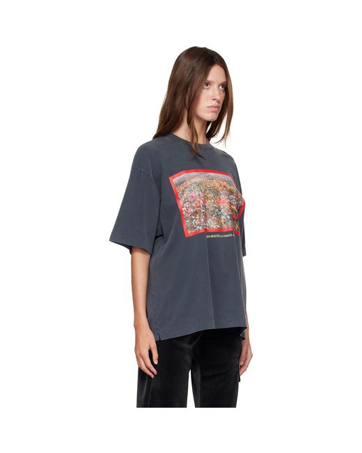 Off-White c/o Virgil Abloh Blue Flowers Field Skate T-Shirt