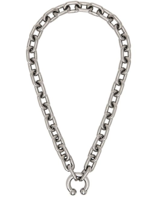 Random Identities Multicolor Gunmetal Prince Albert Chain Necklace for men