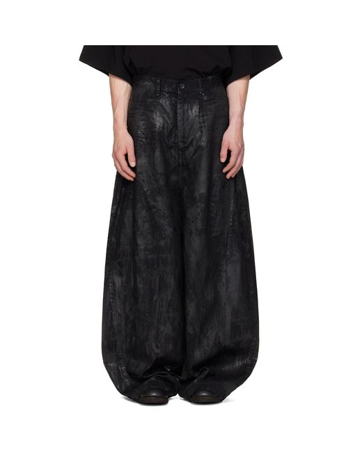 Julius Black Coated Dk Jeans for men