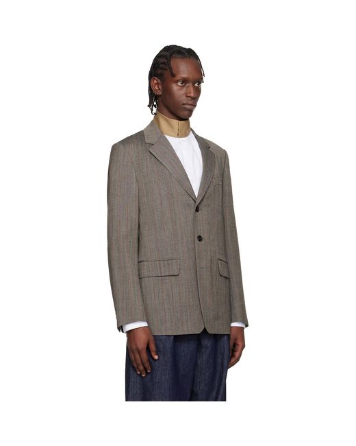 Dries Van Noten Black Loose Wool Blazer for men