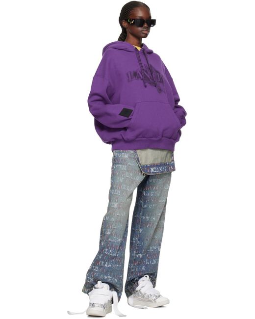 Pull à capuche ample mauve édition future Lanvin en coloris Purple