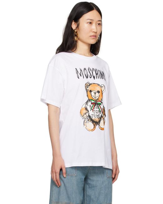 Moschino White Archive Teddy Bear T-shirt