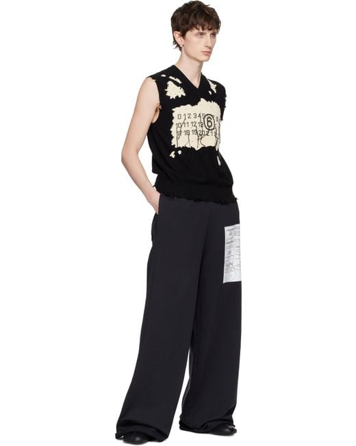 メンズ MM6 by Maison Martin Margiela シルバー Minimal Logo ピアス Black