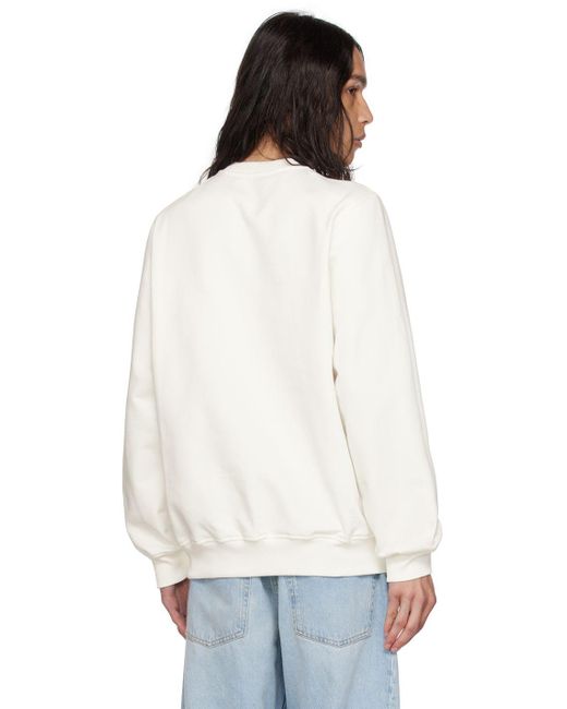 CASABLANCA White 'music For The People' Sweatshirt for Men | Lyst
