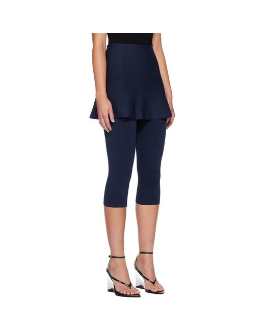 Alaïa Blue Alaïa Compact Knit Skirt leggings