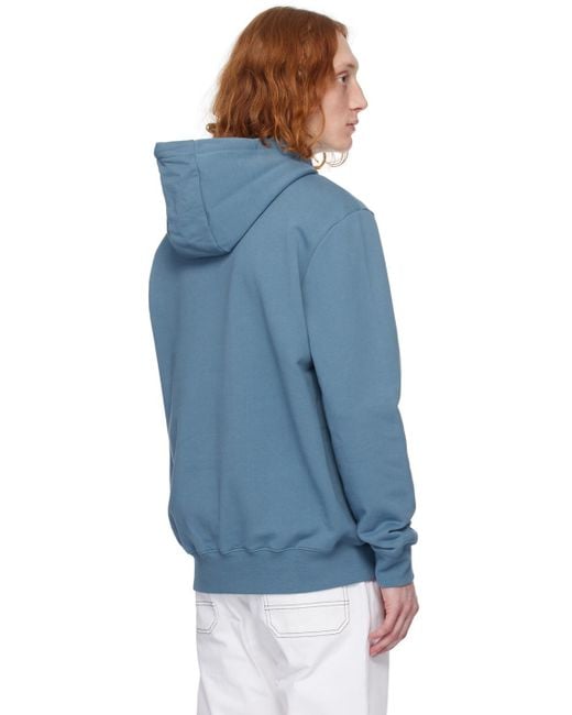 Paul Smith Blue Embroidered Hoodie for men