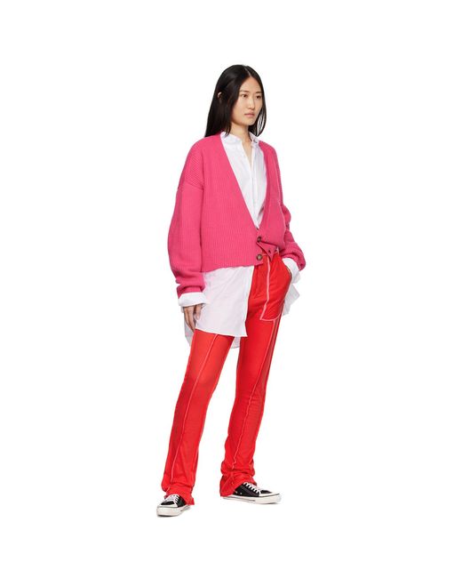 Edward Cuming Red Raw Edge Lounge Pants