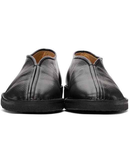 black square toe loafers