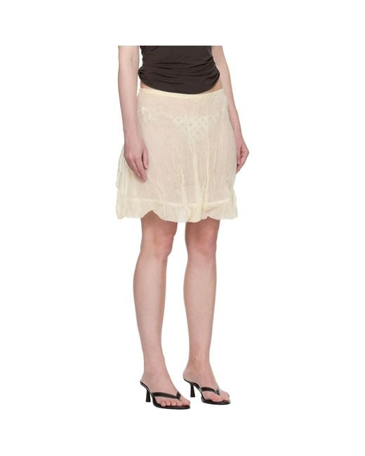 Paloma Wool Natural Off- Nabi Miniskirt