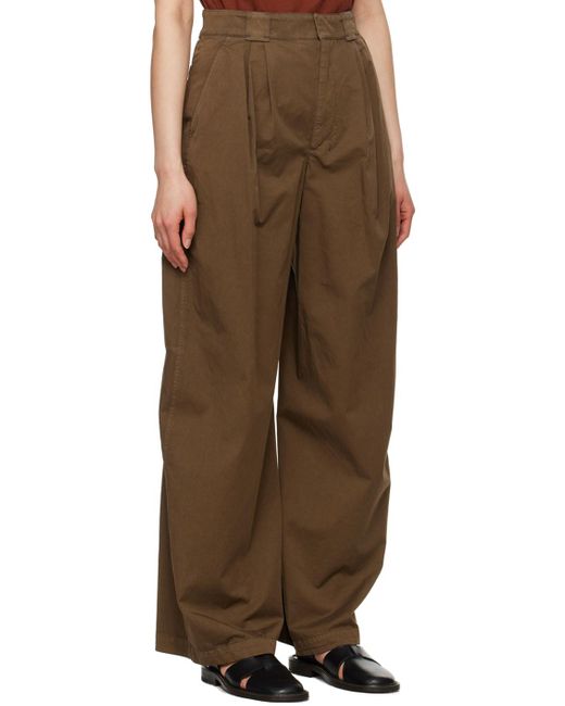 Lemaire Brown Wide-leg Trousers