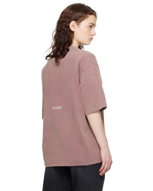 Acne パープル リラックスフィット クルーネック Tシャツ Purple