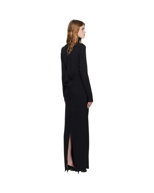 Totême Black Long Twist Maxi Dress