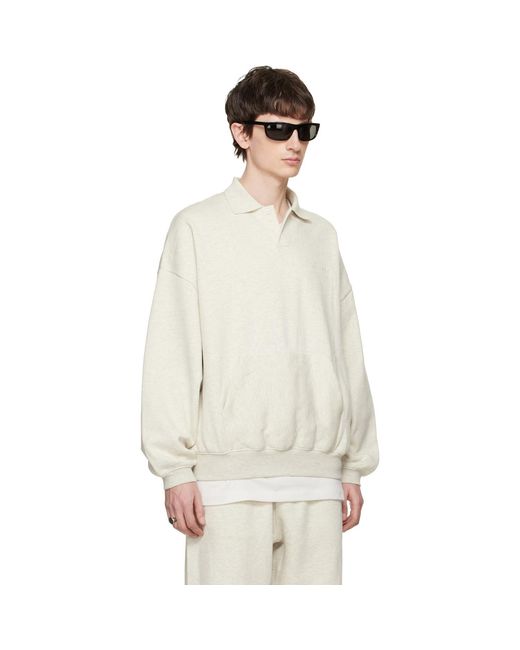 Fear Of God White Signature 90S Polo Sweatshirt for men