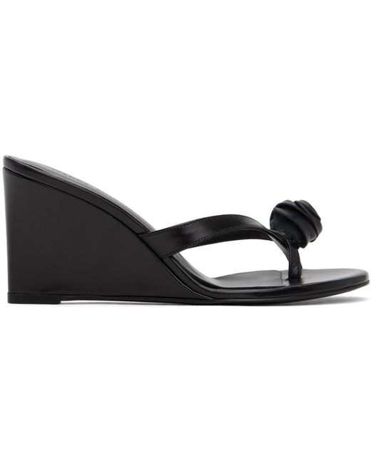 Magda Butrym Black Wedge Heeled Sandals