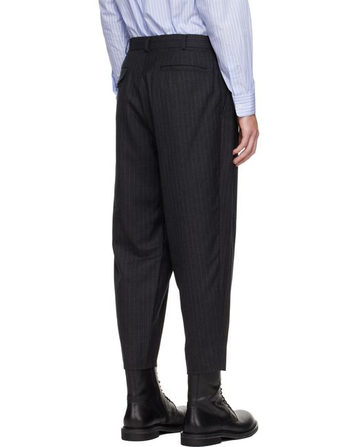 Comme des Garçons Black Serge Pinstripe Trousers for men