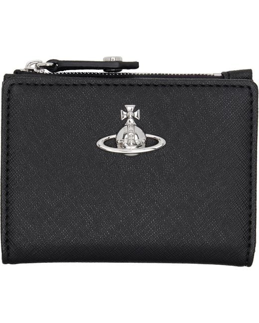 Vivienne Westwood Black Slim Flap Card Holder for men