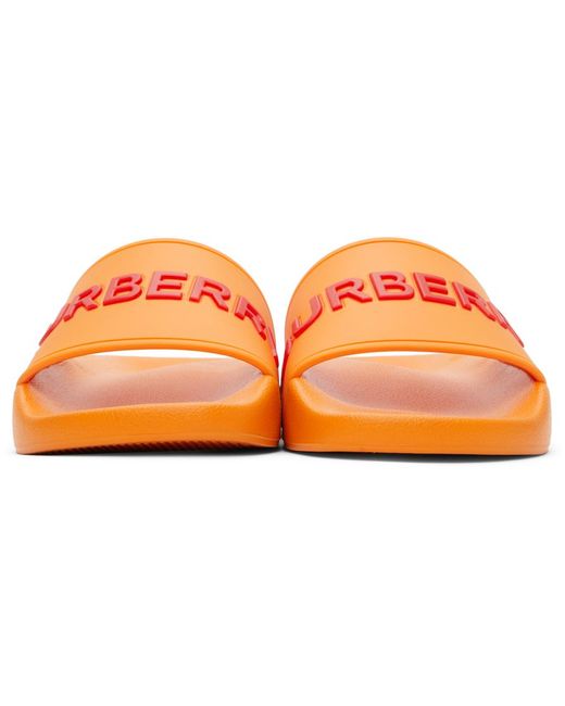 burberry slides orange
