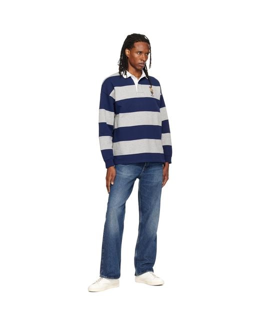 Polo Ralph Lauren Blue Big Fit Polo Bear Rugby Polo for men