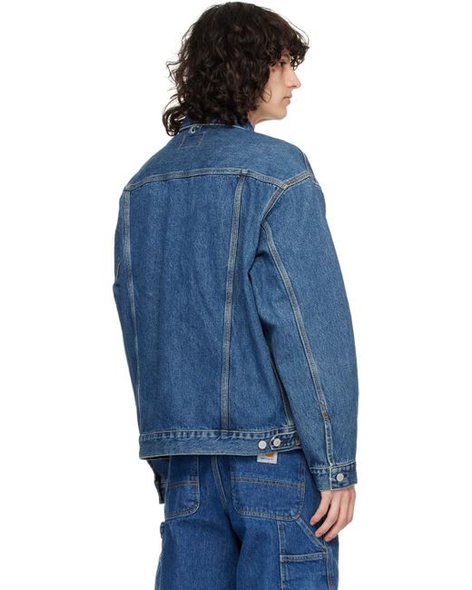 Carhartt Blue Indigo Helston Denim Jacket for men