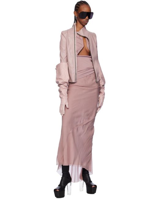 Rick Owens Multicolor Pink Long Coda Maxi Skirt