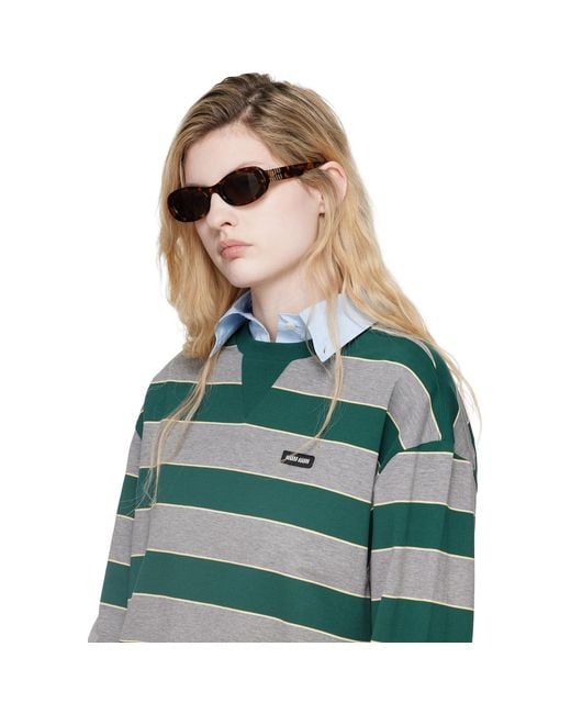 Miu Miu Brown 'Miu Glimpse' Sunglasses