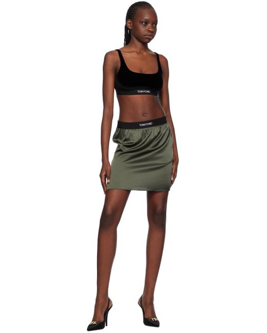 Tom Ford Black Ssense Exclusive Khaki Miniskirt