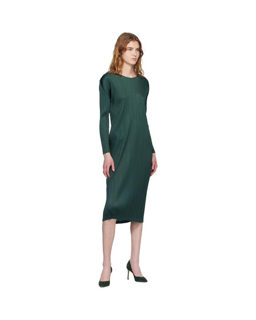 Pleats Please Issey Miyake Black Monthly Colors December Midi Dress
