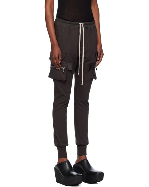 Rick Owens Black Porterville Mastodon Cargo Lounge Pants