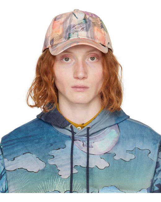 Paul Smith Blue Pink Narcissus Cap for men