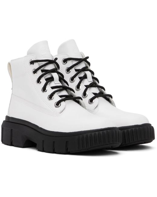 Bottes greyfield blanches Timberland en coloris Black
