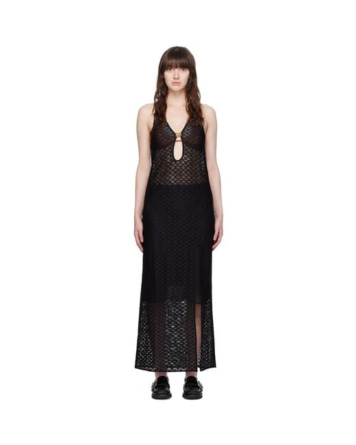 Ganni Black Hardware Maxi Dress