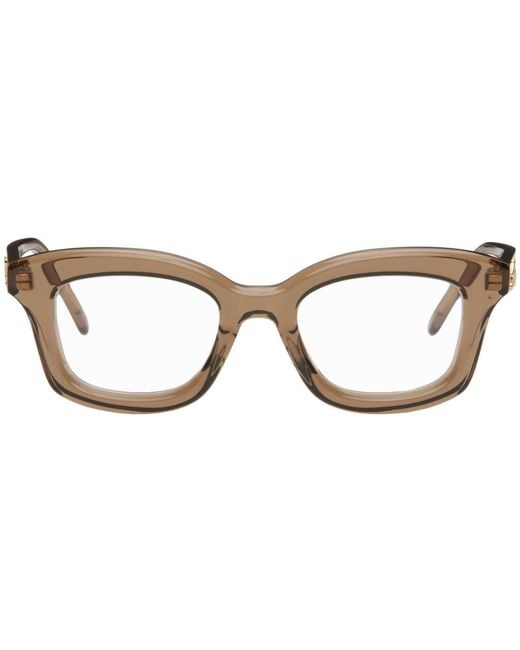 Loewe Black Brown Square Glasses for men