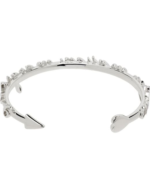 MM6 by Maison Margiela Metallic 'Enjoy Mm6' Arrow Cuff Bracelet